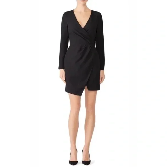 Black Halo Carie Mini Little Black Dress Size 10 - Picture 1 of 5